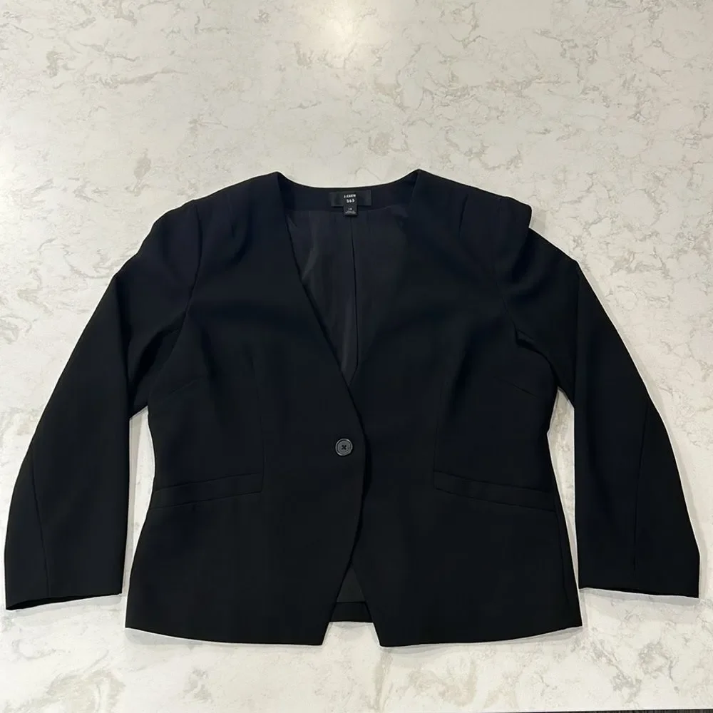 J. Crew 365 Collarless Blazer